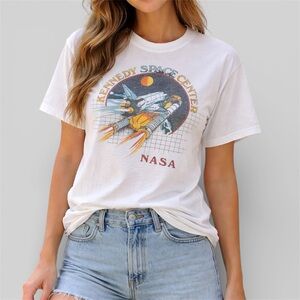 Junk Food NASA Kennedy Space Center Graphic Tee - White